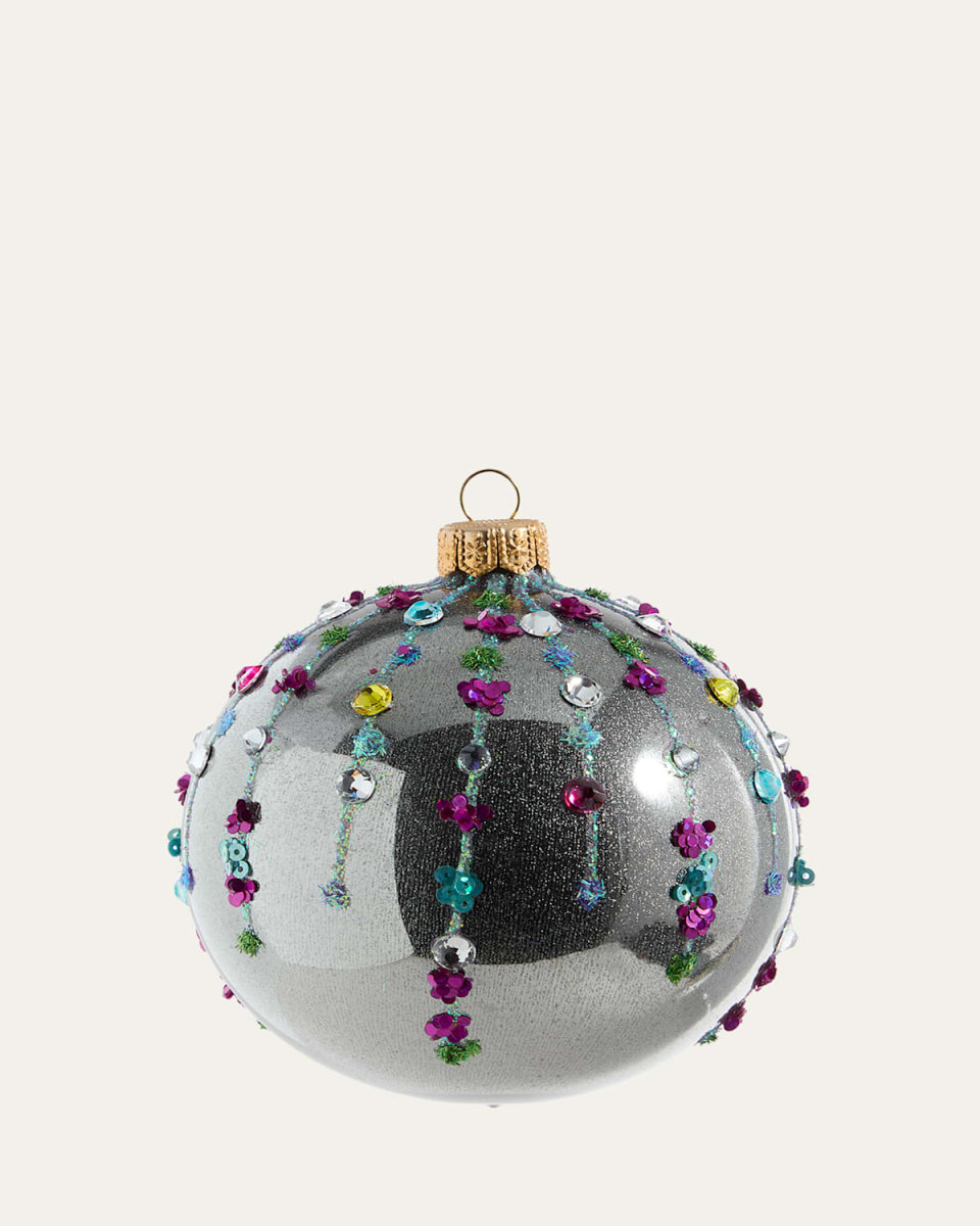Glittery Ball Christmas Ornament